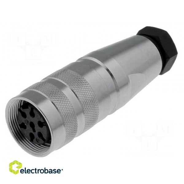 Connector: M16 | plug | female | soldering | for cable | PIN: 7 | 5A | 300V