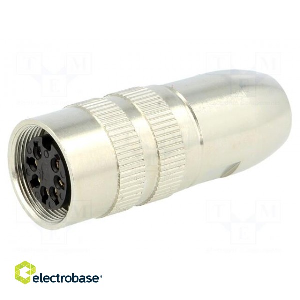 Connector: M16 | plug | female | soldering | for cable | PIN: 7 | 5A | 60V image 1