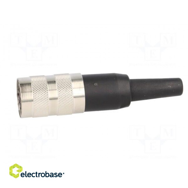 Connector: M16 | plug | female | soldering | for cable | PIN: 8 | 5A | 100V фото 3