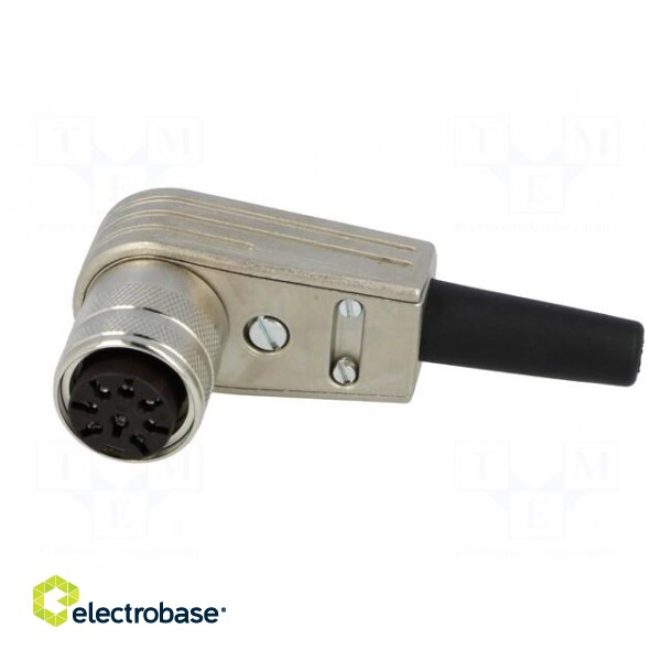 Connector: M16 | plug | female | soldering | for cable | PIN: 8 | 5A | 100V фото 3
