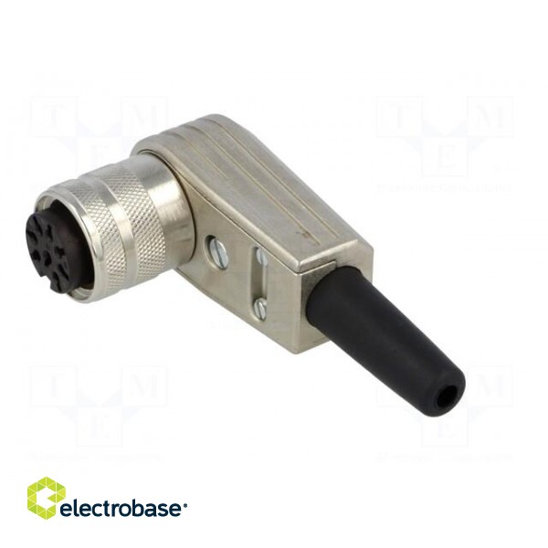Connector: M16 | plug | female | soldering | for cable | PIN: 8 | 5A | 100V paveikslėlis 4