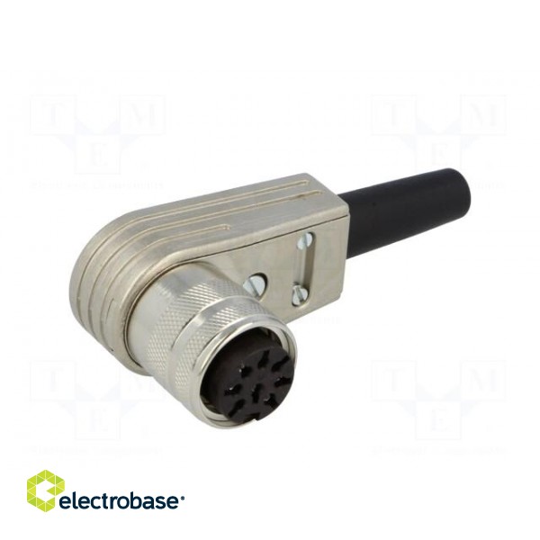 Connector: M16 | plug | female | soldering | for cable | PIN: 8 | 5A | 100V фото 2