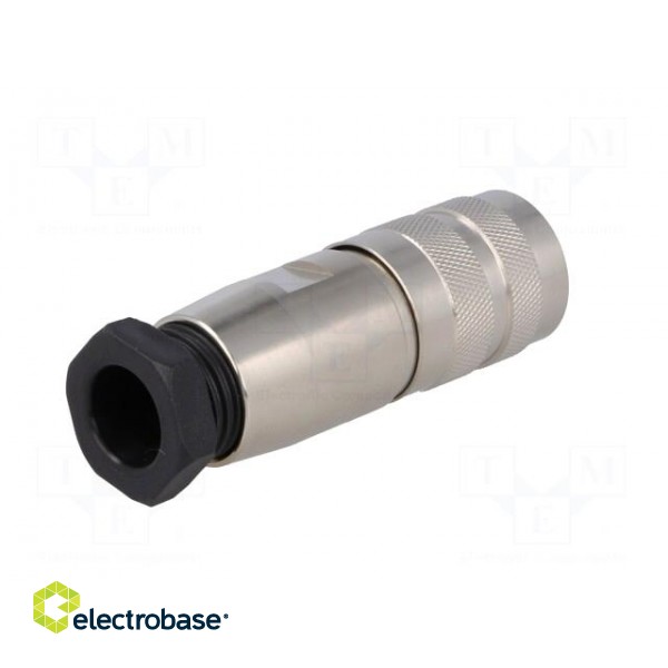 Connector: M16 | plug | female | soldering | for cable | PIN: 8 | 5A | 60V фото 6