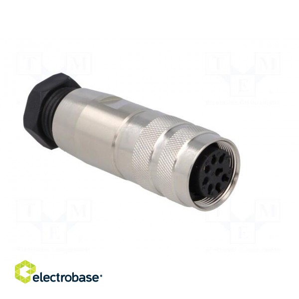 Connector: M16 | plug | female | soldering | for cable | PIN: 8 | 5A | 60V фото 8