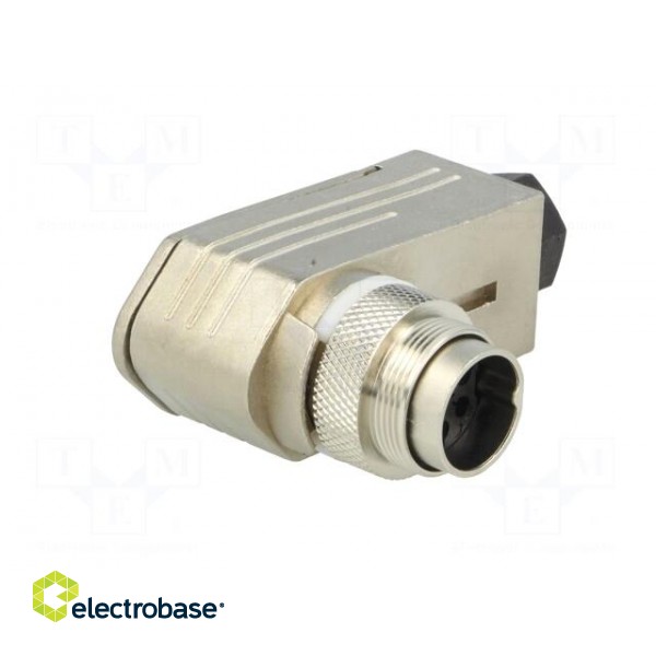 Connector: M16 | plug | male | for cable | PIN: 7 | 300V | angled 90° фото 2
