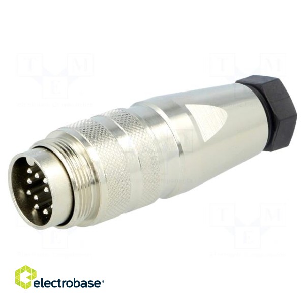 Connector: M16 | plug | male | soldering | for cable | PIN: 12 | 3A | 150V image 1