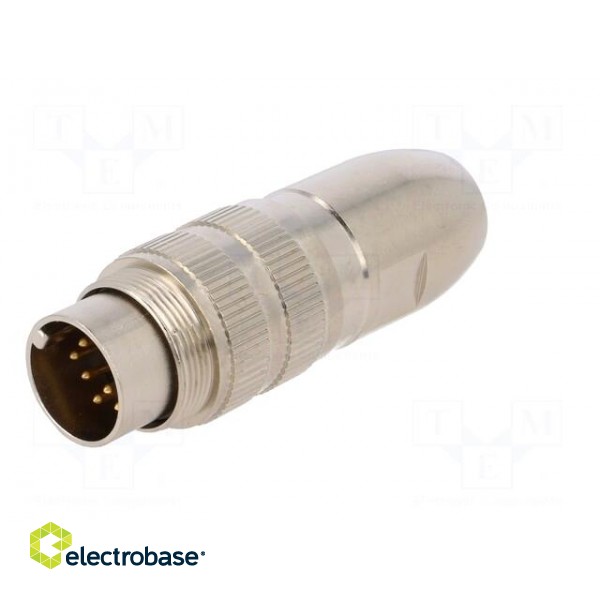 Connector: M16 | plug | male | soldering | for cable | PIN: 12 | 3A | 60V paveikslėlis 2