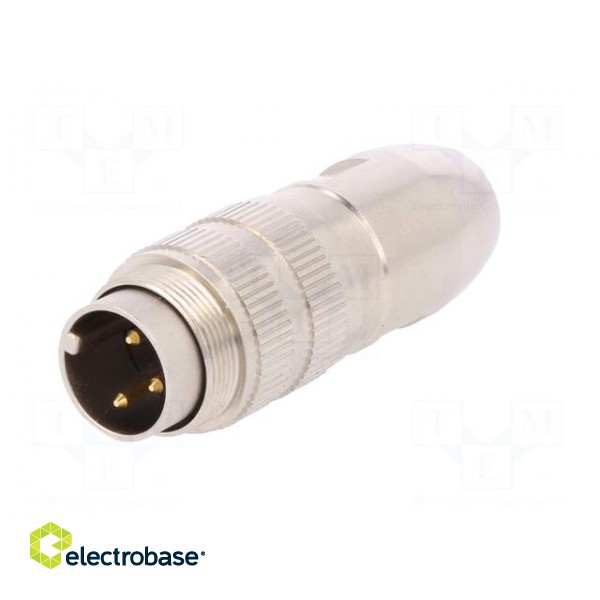 Connector: M16 | plug | male | soldering | for cable | PIN: 3 | 5A | 250V фото 3