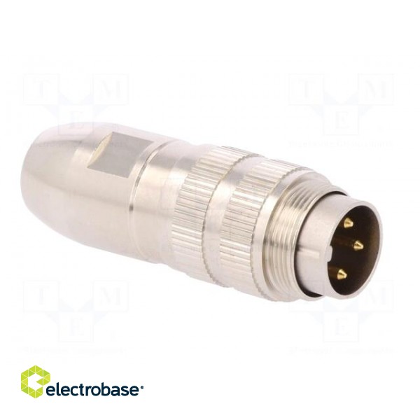 Connector: M16 | plug | male | soldering | for cable | PIN: 3 | 5A | 250V paveikslėlis 8