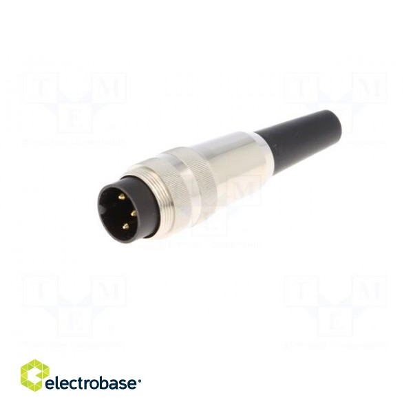 Connector: M16 | plug | male | soldering | for cable | PIN: 3 | 5A | 250V фото 2