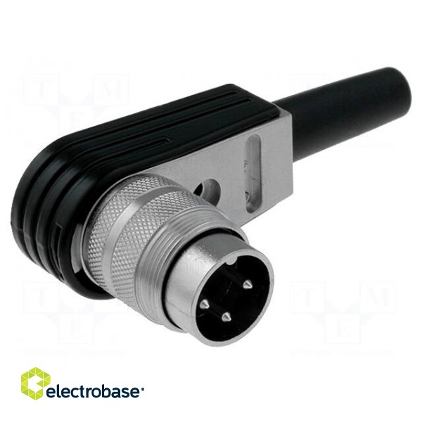 Connector: M16 | plug | male | soldering | for cable | PIN: 3 | 5A | 300V