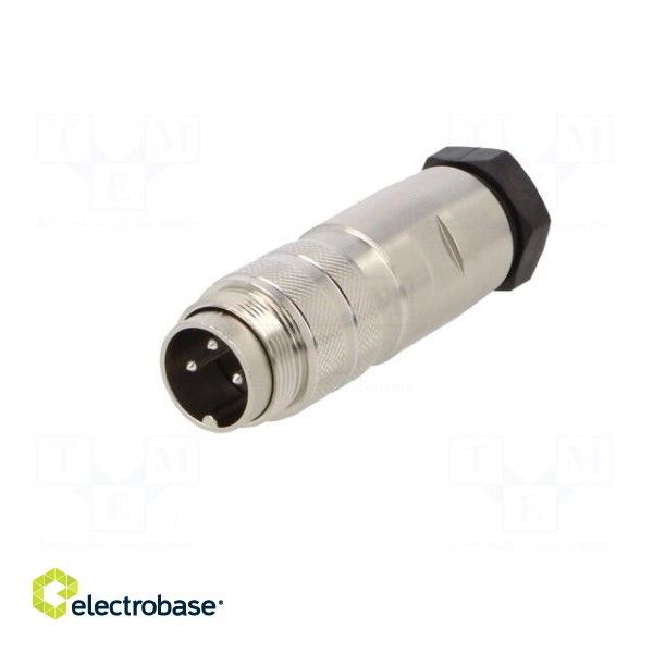 Connector: M16 | plug | male | soldering | for cable | PIN: 3 | 5A | 300V image 2
