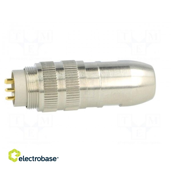 Connector: M16 | plug | male | soldering | for cable | PIN: 4 | 5A | 250V paveikslėlis 3