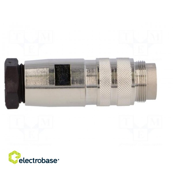 Connector: M16 | plug | male | soldering | for cable | PIN: 4 | 5A | 300V paveikslėlis 7