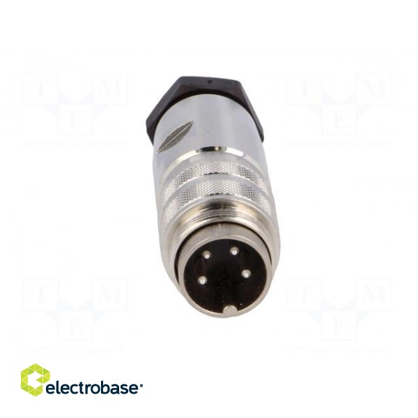 Connector: M16 | plug | male | soldering | for cable | PIN: 4 | 5A | 300V paveikslėlis 9