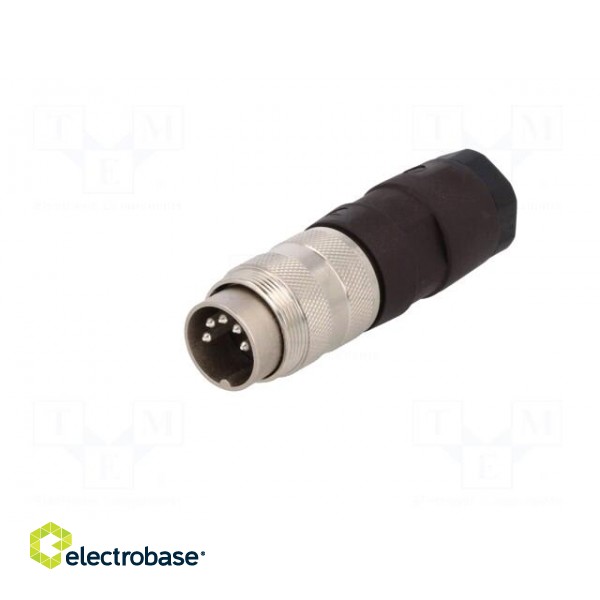 Connector: M16 | plug | male | soldering | for cable | PIN: 5 | 5A | 100V image 2