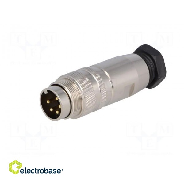 Connector: M16 | plug | male | soldering | for cable | PIN: 5 | 6A | 250V фото 2
