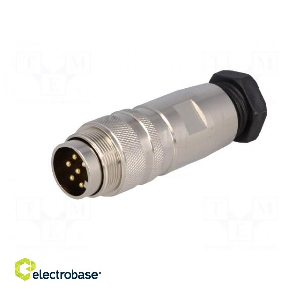 Connector: M16 | plug | male | soldering | for cable | PIN: 6 | 5A | 125V image 2