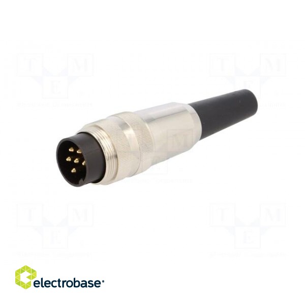 Connector: M16 | plug | male | soldering | for cable | PIN: 6 | 5A | 250V paveikslėlis 2