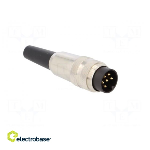 Connector: M16 | plug | male | soldering | for cable | PIN: 6 | 5A | 250V paveikslėlis 8