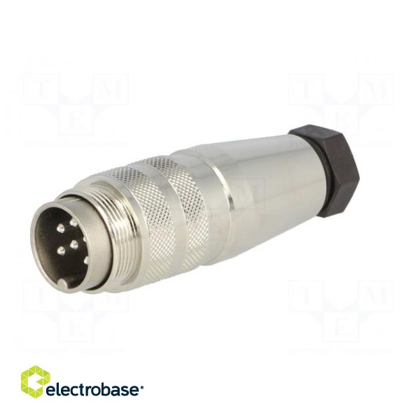 Connector: M16 | plug | male | soldering | for cable | PIN: 6 | 5A | 300V фото 2