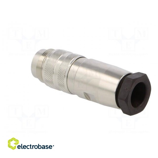 Connector: M16 | plug | male | soldering | for cable | PIN: 8 | 3A | 100V фото 4