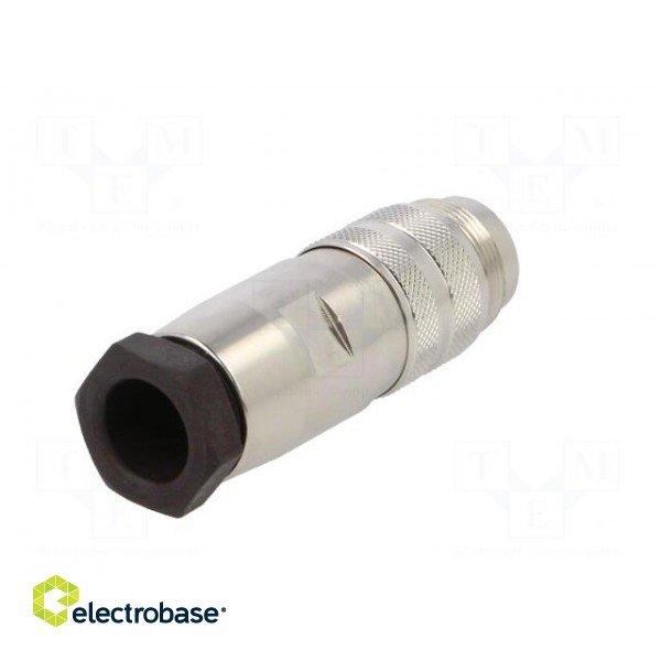 Connector: M16 | plug | male | soldering | for cable | PIN: 8 | 3A | 100V фото 6