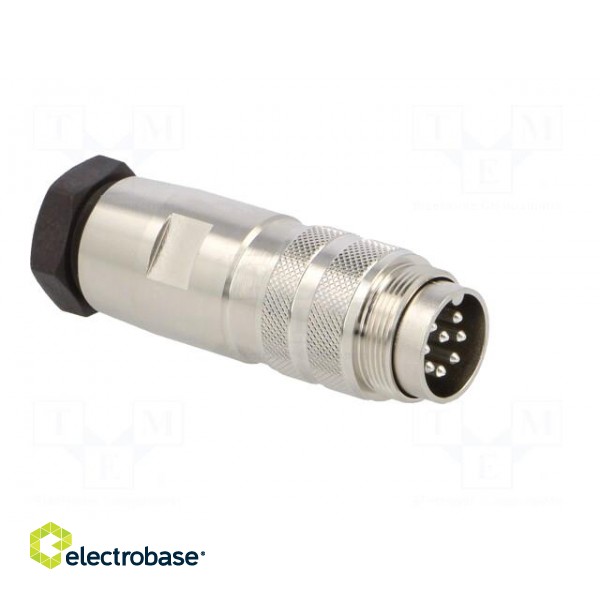 Connector: M16 | plug | male | soldering | for cable | PIN: 8 | 3A | 100V фото 8