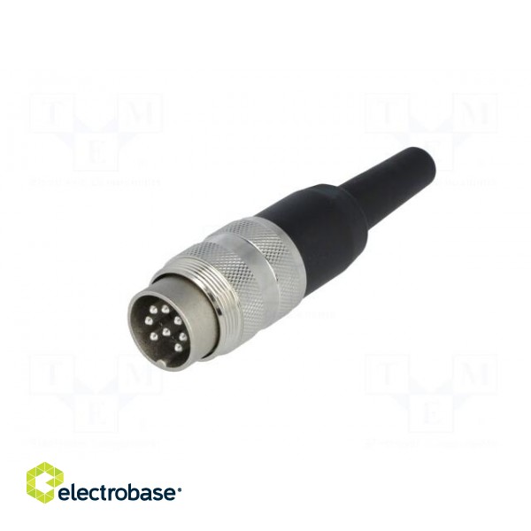Connector: M16 | plug | male | soldering | for cable | PIN: 8 | 5A | 100V image 2