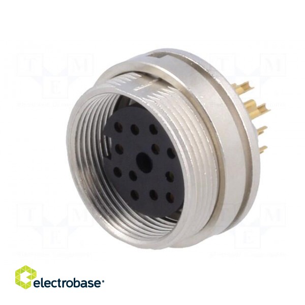 Connector: M16 | socket | female | soldering | PIN: 12 | 3A | 60V | IP40 image 2