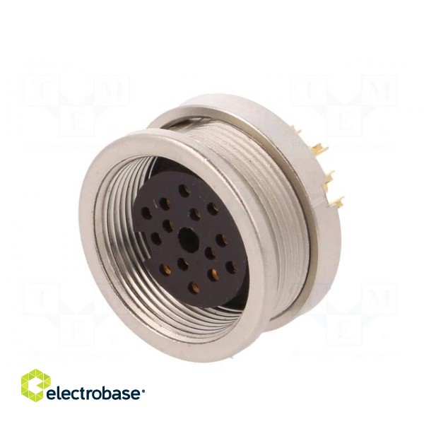 Connector: M16 | socket | female | soldering | PIN: 14 | 3A | 60V | IP68 image 2