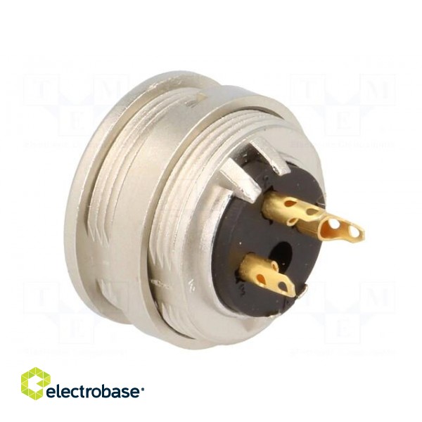 Connector: M16 | socket | female | soldering | PIN: 3 | 5A | 250V | IP40 paveikslėlis 4