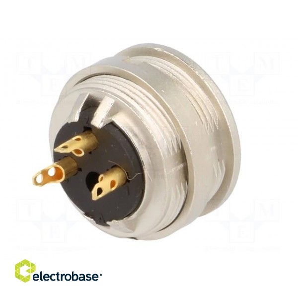 Connector: M16 | socket | female | soldering | PIN: 3 | 5A | 250V | IP40 image 6