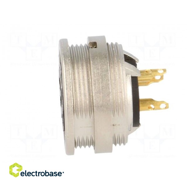 Connector: M16 | socket | female | soldering | PIN: 3 | 5A | 250V | IP40 фото 3