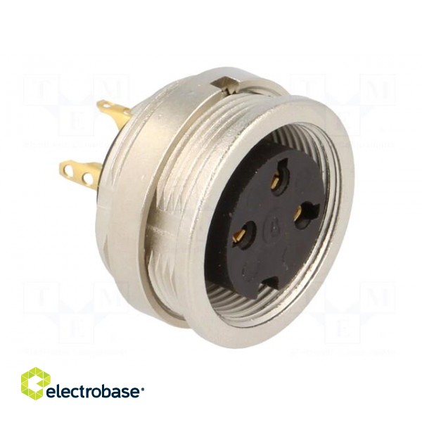 Connector: M16 | socket | female | soldering | PIN: 3 | 5A | 250V | IP40 paveikslėlis 8