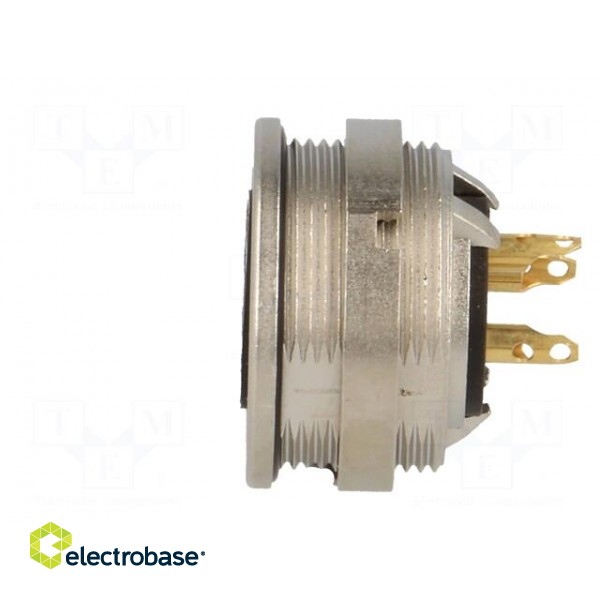 Connector: M16 | socket | female | soldering | PIN: 3 | 5A | 250V | IP68 paveikslėlis 3