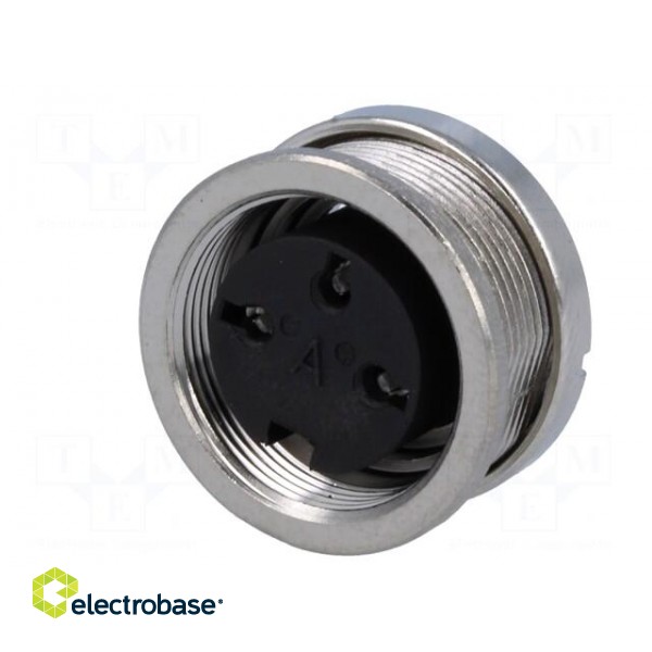 Connector: M16 | socket | female | soldering | PIN: 3 | 5A | 300V | IP40 image 2