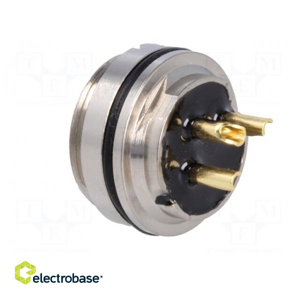 Connector: M16 | socket | female | soldering | PIN: 3 | 7A | 250V | straight paveikslėlis 4