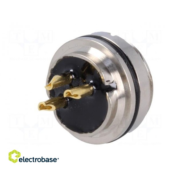 Connector: M16 | socket | female | soldering | PIN: 3 | 7A | 250V | straight paveikslėlis 6