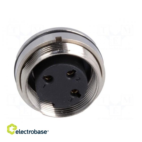Connector: M16 | socket | female | soldering | PIN: 3 | 7A | 250V | straight image 9
