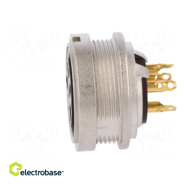 Connector: M16 | socket | female | soldering | PIN: 4 | 5A | 250V | IP40 image 3