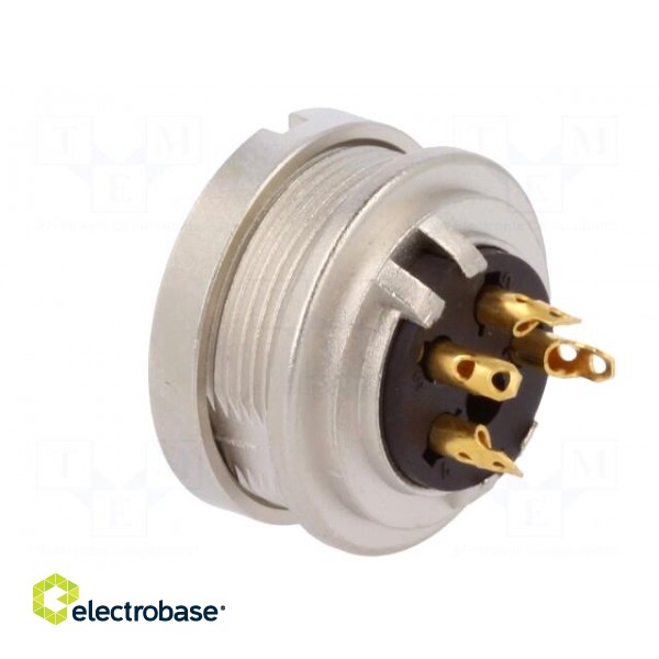 Connector: M16 | socket | female | soldering | PIN: 4 | 5A | 250V | IP40 image 4