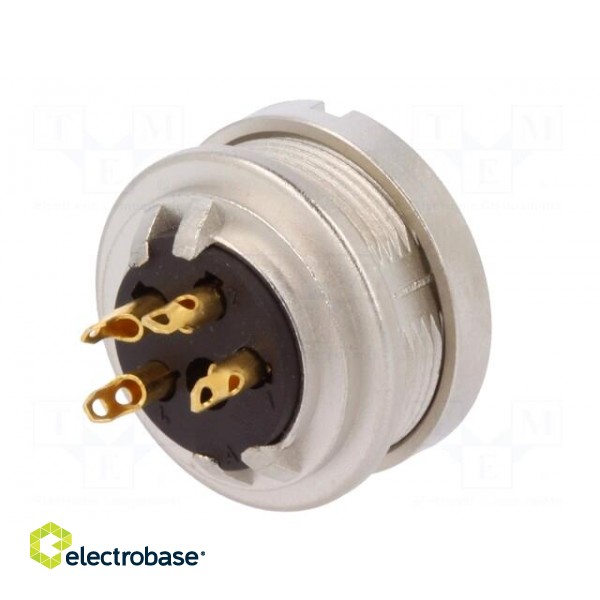 Connector: M16 | socket | female | soldering | PIN: 4 | 5A | 250V | IP40 image 6