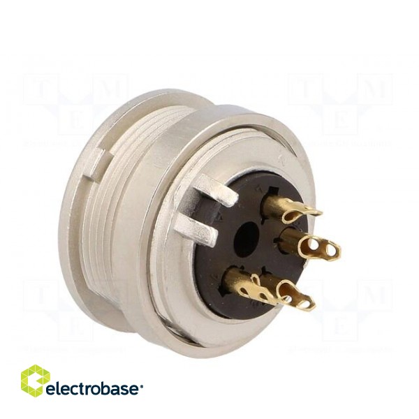Connector: M16 | socket | female | soldering | PIN: 4 | 5A | 250V | IP40 paveikslėlis 4