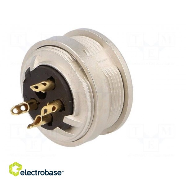 Connector: M16 | socket | female | soldering | PIN: 4 | 5A | 250V | IP40 paveikslėlis 6
