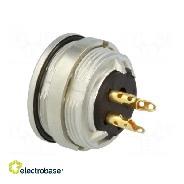 Connector: M16 | socket | female | soldering | PIN: 4 | 5A | 250V | IP68 paveikslėlis 4