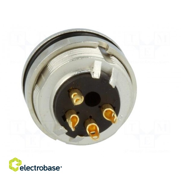 Connector: M16 | socket | female | soldering | PIN: 4 | 5A | 250V | IP68 image 5