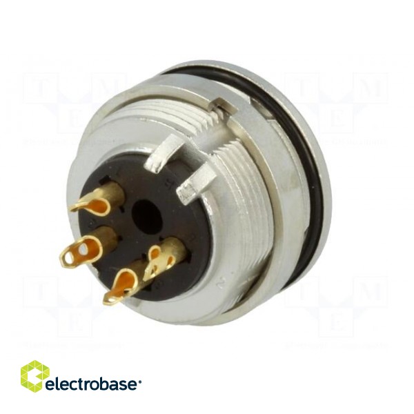 Connector: M16 | socket | female | soldering | PIN: 4 | 5A | 250V | IP68 paveikslėlis 6