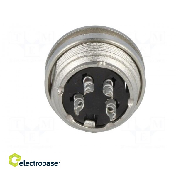Connector: M16 | socket | female | soldering | PIN: 4 | 5A | 300V | IP40 paveikslėlis 5