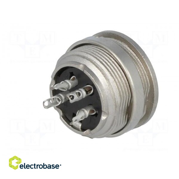 Connector: M16 | socket | female | soldering | PIN: 4 | 5A | 300V | IP40 image 6